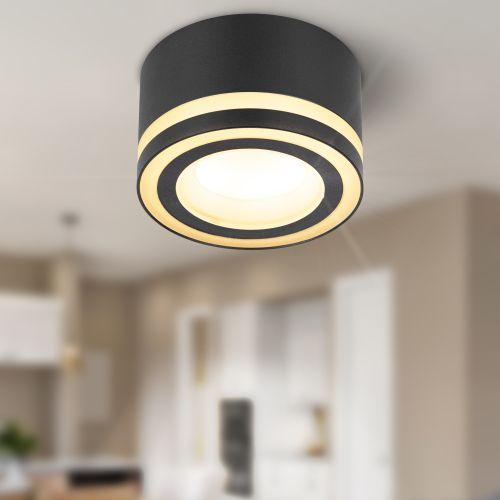 Светильник OL51 BK GX53 IP20 настенно-потолочный спот черн. Эра Б0059805