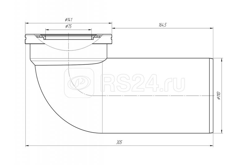 Труба фановая ВК 110х90 АНИ W9220 бел. RTP 11458