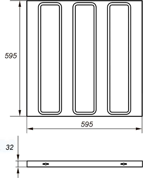 Светильник светодиодный GRA32-14-W-02 LED 32Вт 3000К IP40 NLCO 110063