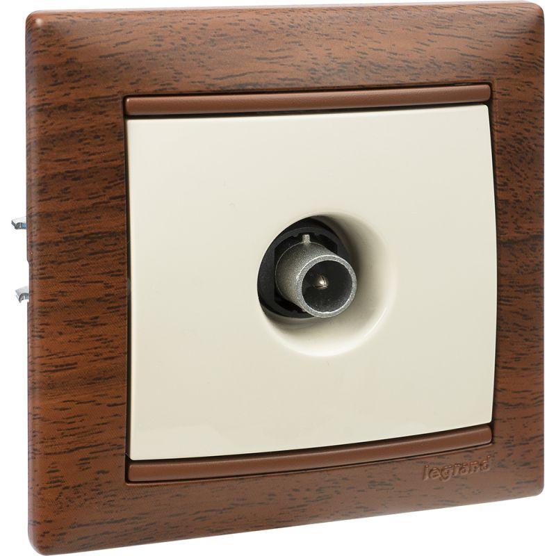 Розетка телевизионная TV СП Valena 1.5дБ 2400МГц с топологией "звезда" механизм сл. кость IEK 774329