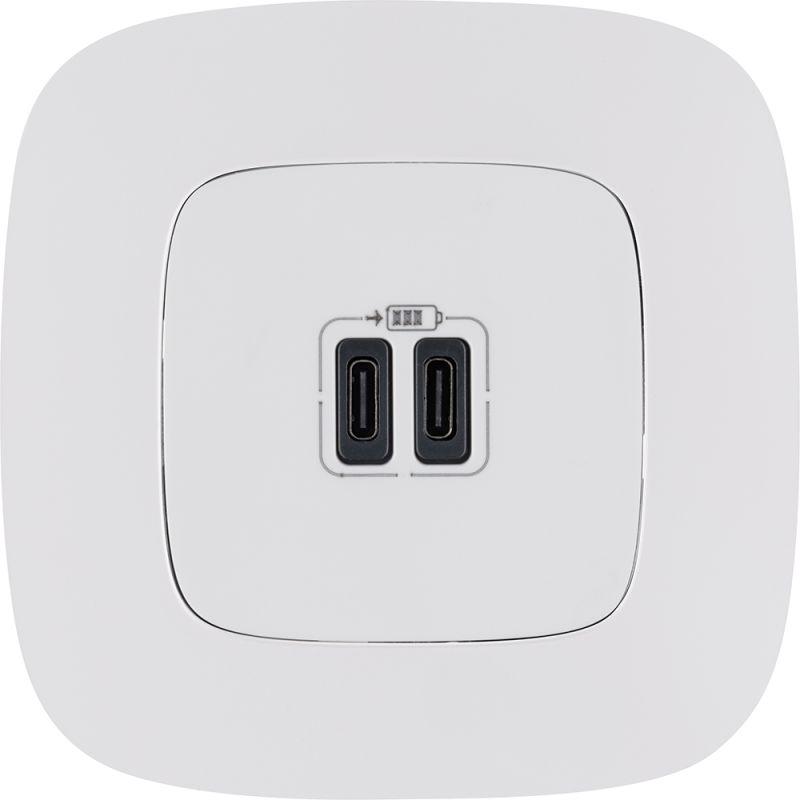 Устройство зарядное Valena Allure с 2-мя USB-разъемами тип C-тип C 240В/5В 3000мА с лиц. панелью бел. Leg 755345