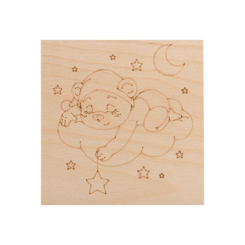 Набор досок для выжигания "Мишки" 150х150мм пакет (уп.5шт) Rexant 12-0931