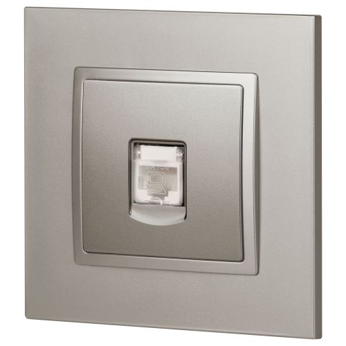 Розетка компьютерная Elegance 14-3107-16 RJ45 титан Эра Б0065764