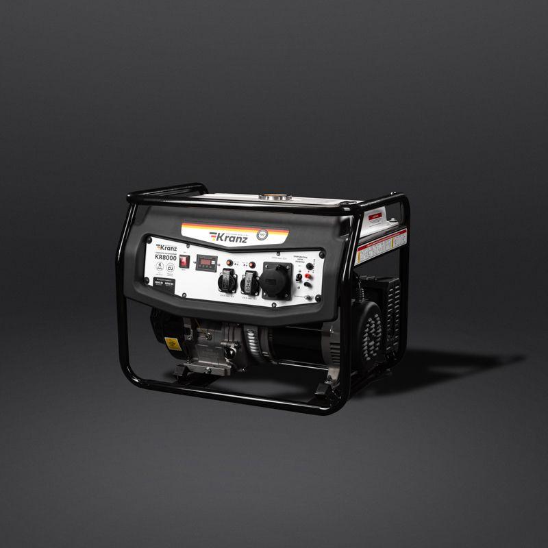Генератор бензиновый KR8000 8кВт 230В 25л ручной старт KRANZ KR-16-1137