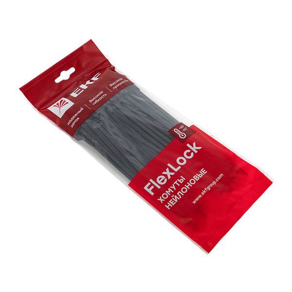 Хомут P6.6 4.6х180 FlexLock стандартный черн. (уп.100шт) PROxima EKF plc-fl-ctsb-4.6x180