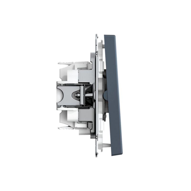 Выключатель кнопочный 2-кл. ArtGallery 10AX быстрозажим. клем. механизм грифель SE GAL000717S