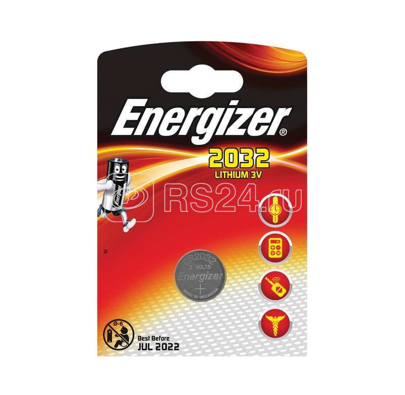 Элемент питания литиевый CR2032-1BL (блист.1шт) Energizer Б0031452