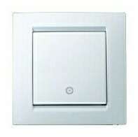 Выключатель кнопочный 1-кл. СП Simon15 с пиктограм. бел. 1590150-030