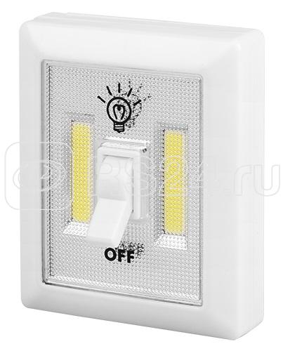 Фонарь-светильник TS2-L2W COB 2Вт 100лм беспроводной имитация переключателя 3хAAA (не в компл.) бел. JazzWay 5023321