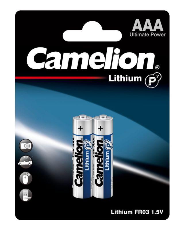 Элемент питания литиевый AAA/FR03 1.5В Lithium FR03-BP2 BL2 (уп.2шт) Camelion 15240 Элемент питания литиевый AAA/FR03 1.5В Lithium FR03-BP2 BL2 (уп.2шт) Camelion 15240