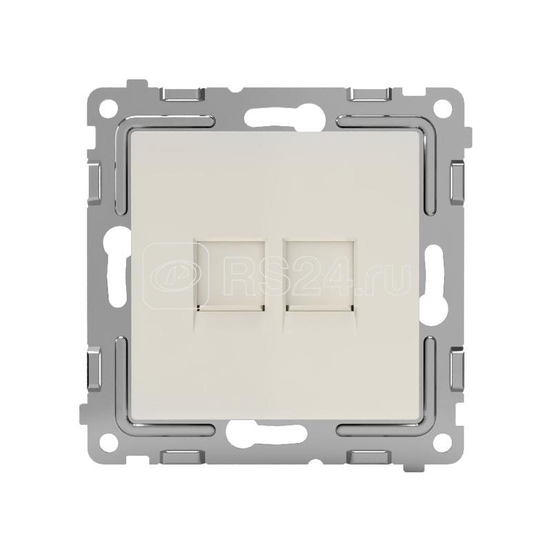 Розетка компьютерная 2-м СП Pixel RJ45 кат.5E механизм беж. TOKOV ELECTRIC TKE-PX-RC2-C02