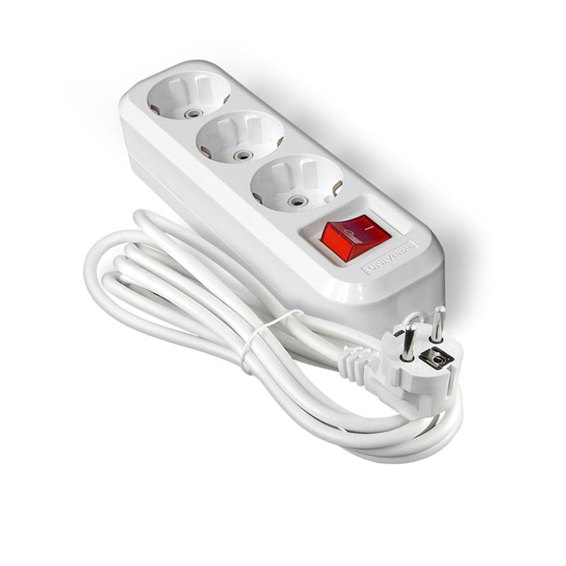 Удлинитель 3х3м с заземл. 13А IP20 S-303 ПВС 3х1 с выкл. UNIVersal 9631986