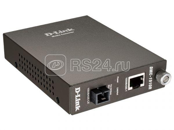 Медиаконвертер DMC-1910R/A9A WDM (1 порт 1000Base-T + 1 порт 1000Base-LX; разъем SC (Tx: 1310 нм; Rx: 1550 нм для одномод. оптич. кабеля (до 15км) D-Link 189622