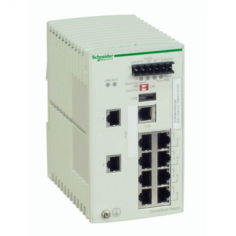 Коммутатор CONNEXIUM (MANAGED) 8TX/2SFP SchE TCSESM103F2LG0