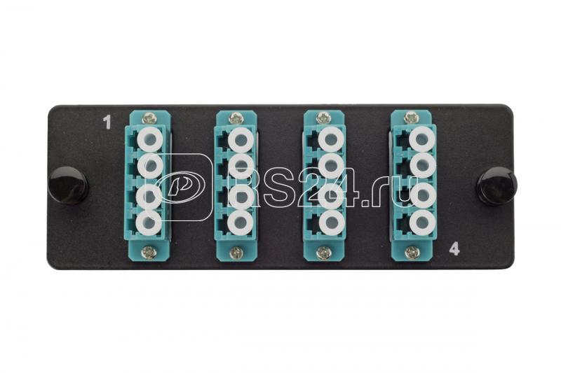 Комплект планка Q-SLOT с 4 адаптерамикВ.Адро LC OM3 монтаж. шнуры КДЗС Eurolan 38M-30-4L-04BL