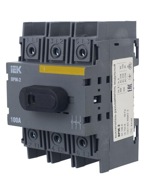 Выключатель-разъединитель модульный 3п 100А ВРМ-2 KARAT IEK MVR20-3-100