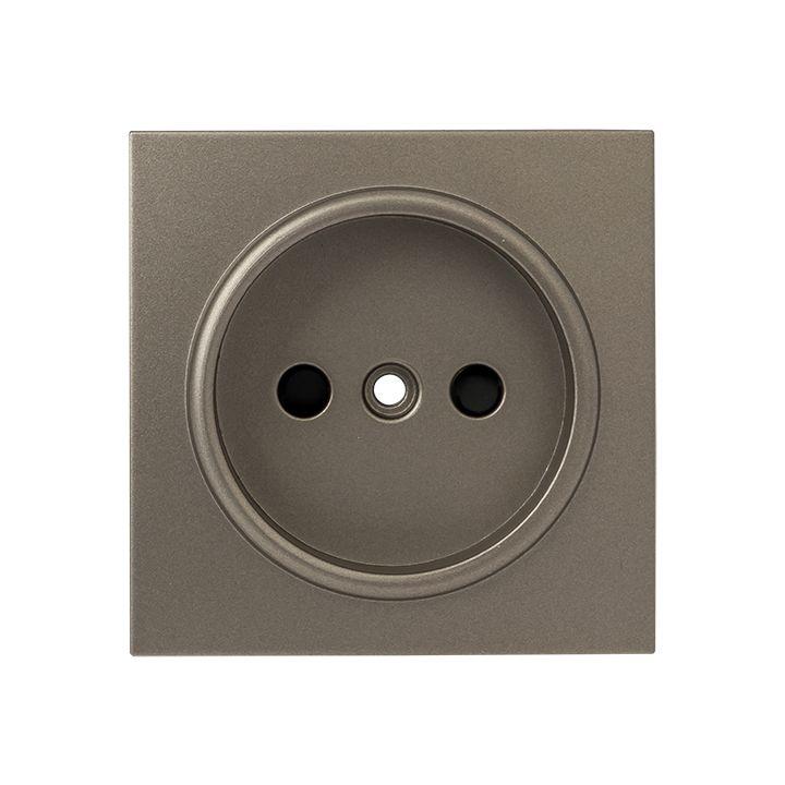 Панель лицевая Валенсия для розетки 1-м 10А защ. шторки без заземл. кашемир PROxima EKF ESR10-L-022-40