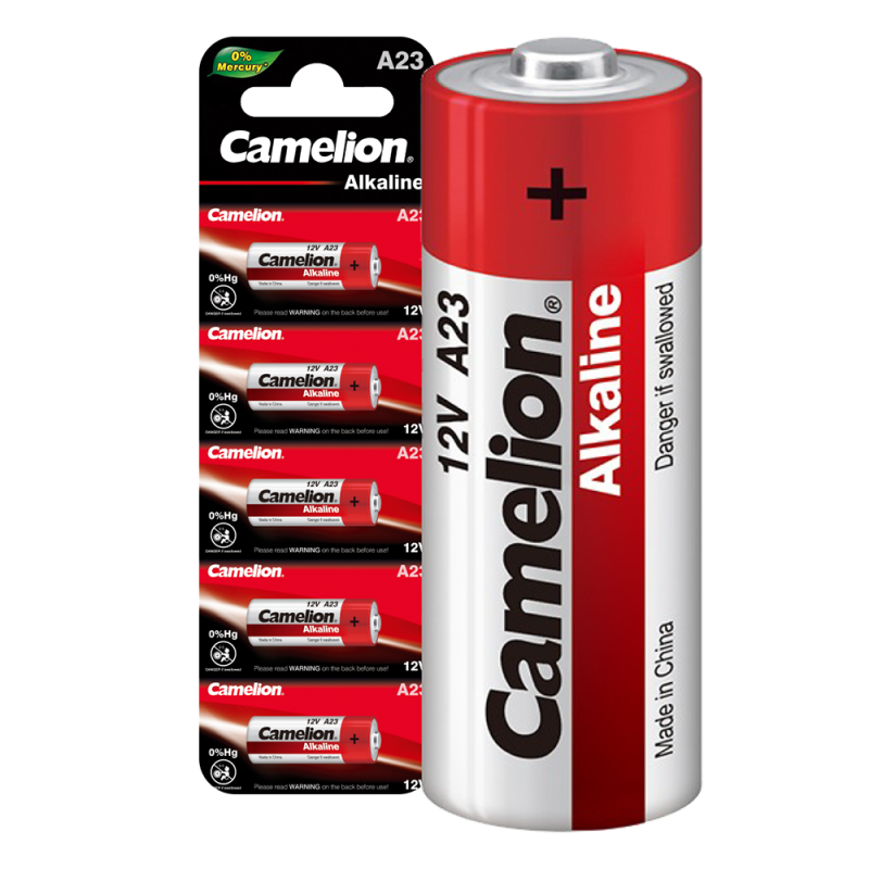 Элемент питания алкалиновый A23/LR23A 12В Mercury Free A23-BP5 для пультов сигнализаций BL-5 (блист.5шт) Camelion 12828
