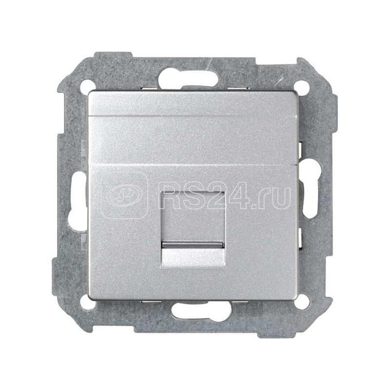 Адаптер на 1 RJ45 коннектор Simon82 защ. шторки матов. алюм. Simon 82005-93