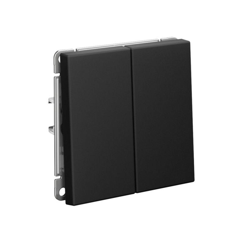 Выключатель кнопочный 2-кл. ArtGallery (сх. 2) 10А механизм карбон SE GAL001017