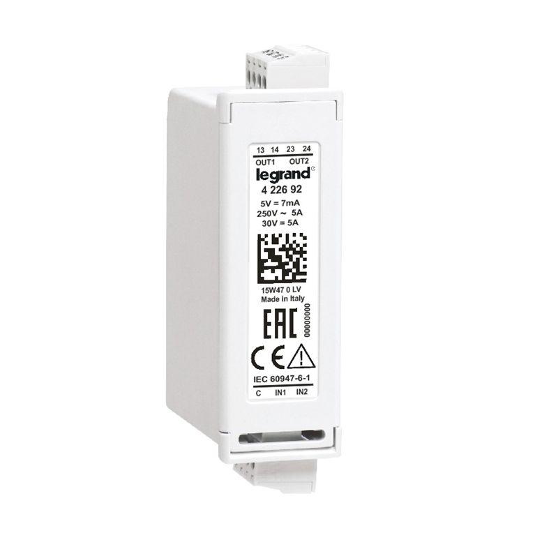 Модуль 4 цифровых входа; 2 релейных выхода Leg 422692