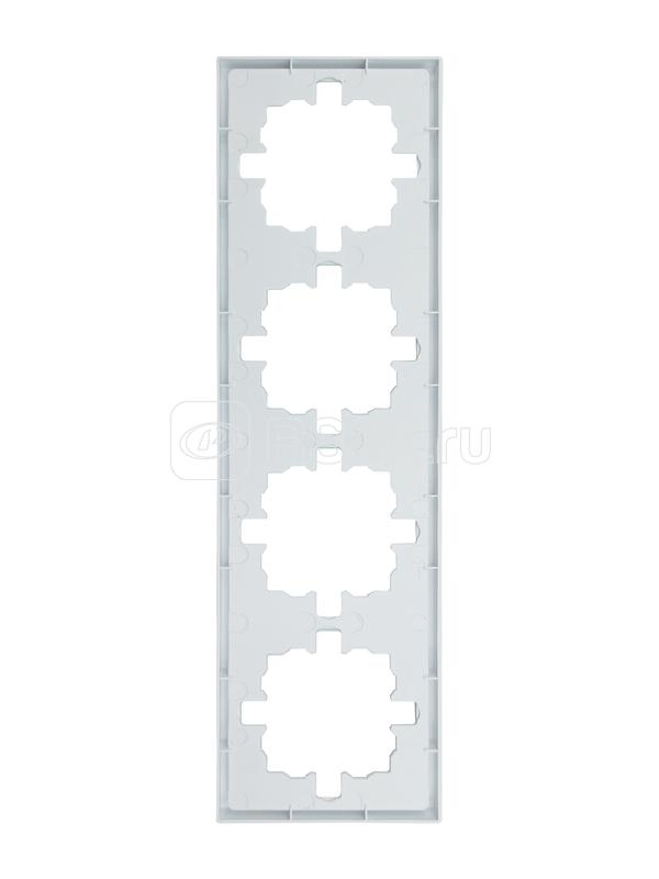 Рамка 4-мест. горизонт. ZIMA бел. LEZARD 704-0200-149