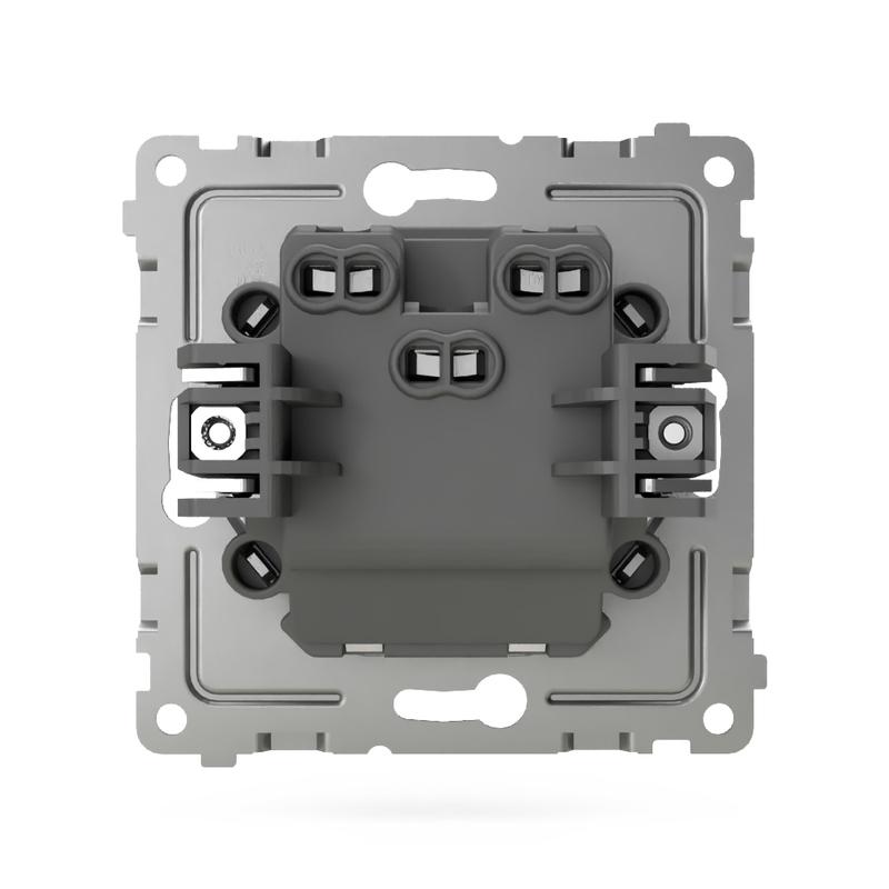 Переключатель проходной 2-кл. СП Pixel 10А IP20 механизм перламутр. TOKOV ELECTRIC TKE-PX-P2-C04