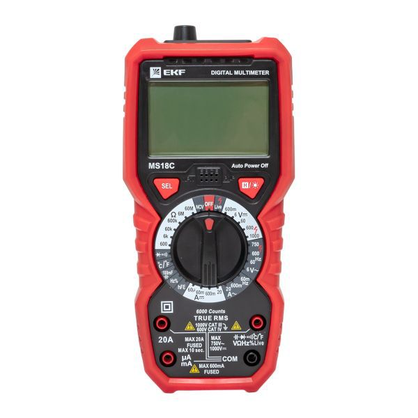 Мультиметр цифровой MS18C Professional EKF In-180701-pm18C