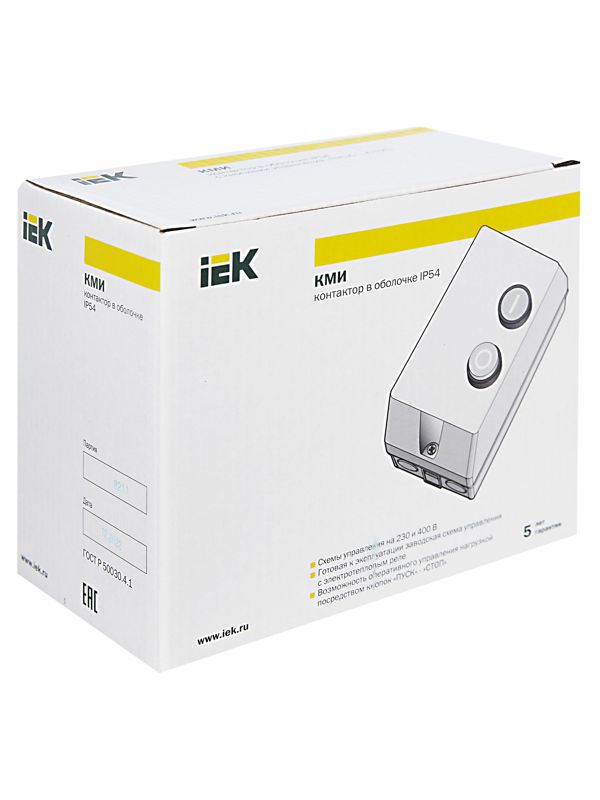 Контактор КМИ-10960 9А 380В/АС3 IP54 KARAT IEK KKM16-009-380-00