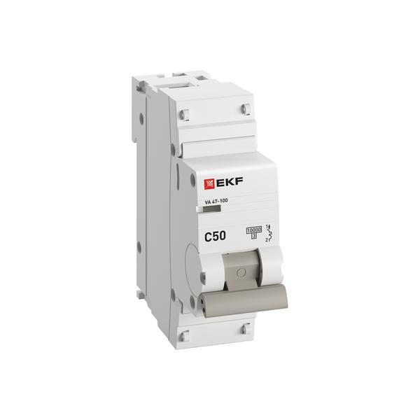 Выключатель автоматический модульный 1п C 50А 10кА ВА 47-100 PROxima EKF mcb47100-1-50C-pro