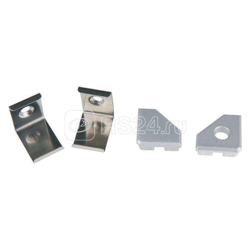 Набор аксессуаров UFE-N03 SILVER A POLYBAG для алюм. профиля крепеж. скобы 4шт сталь заглушки 4шт пластик серебр. Uniel UL-00000623