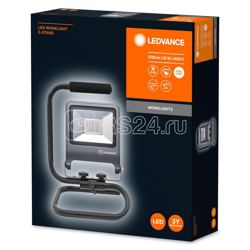 Прожектор светодиодный WORKLIGHT 30Вт 2700лм 4000К нейтр. бел. переносной с ручкой сер. LEDVANCE 4058075213852