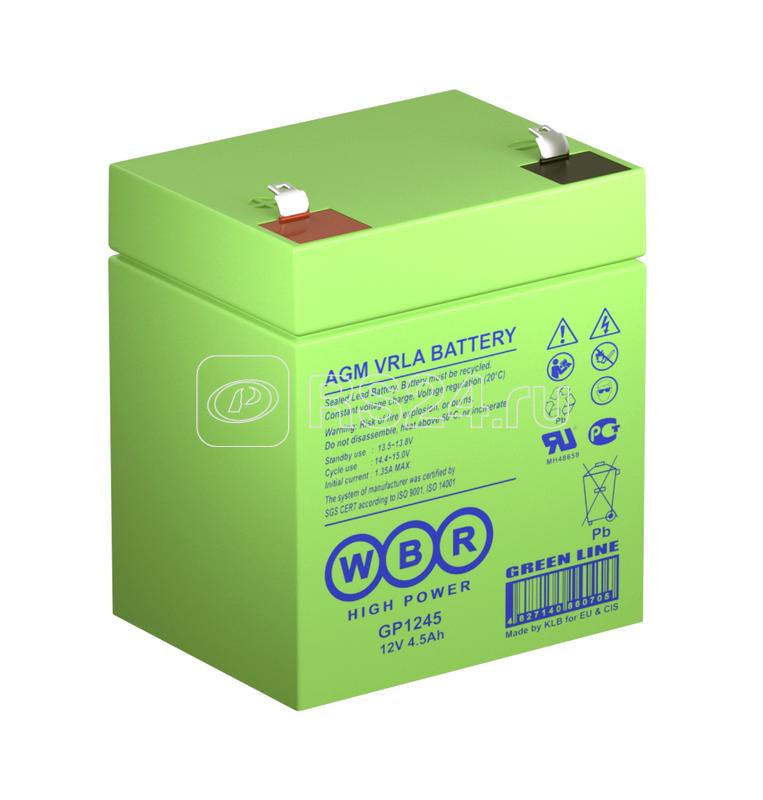 Аккумулятор 12В 4.5А.ч WBR GP1245 WBR
