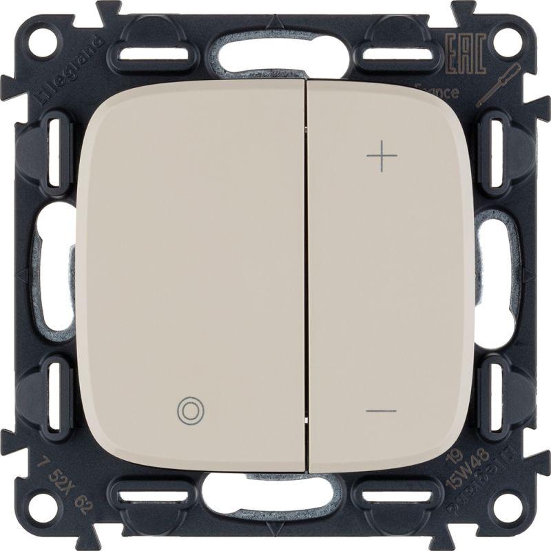 Механизм светорегулятора кнопочного Valena Allure 400Вт универс. без нейтрали с лицев. панелью сл. кость Leg 752862