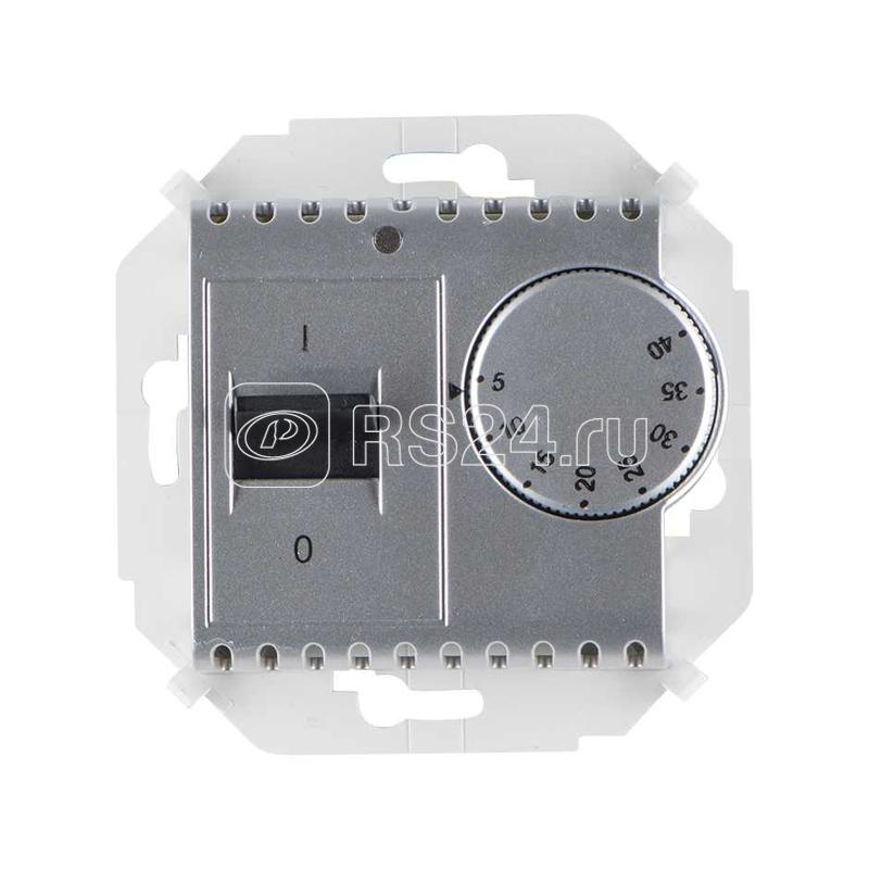 Механизм регулятора для теплого пола с зондом 16А 230В 3600Вт 5-40град IP20 Simon15 алюм. 1591775-033