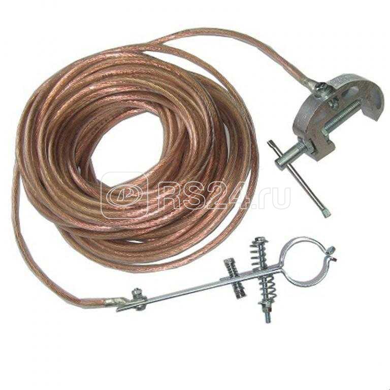 Заземление переносное ЗПС-1 Д для пожарных стволов 70кв.мм длина спуска 20м Антиток Д413689