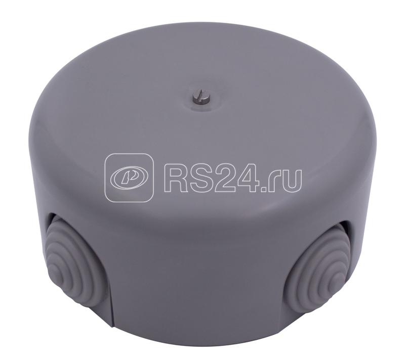 Коробка распределительная 78мм (4 кабельных ввода в комплекте) пластик титан Bironi B1-521-26-K