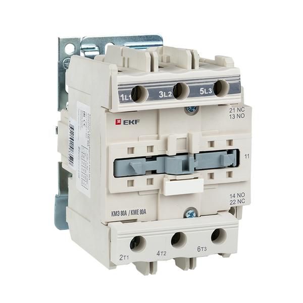 Контактор КМЭ 80А кат. 220В AC 1НО+1НЗ EKF ctr-s-80-220
