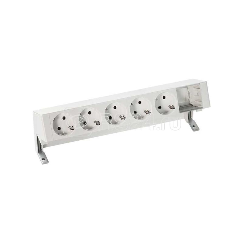 Блок розеточный настольный 5х2P+E 1 пустой мод. бел. Simon 400 42605000-130