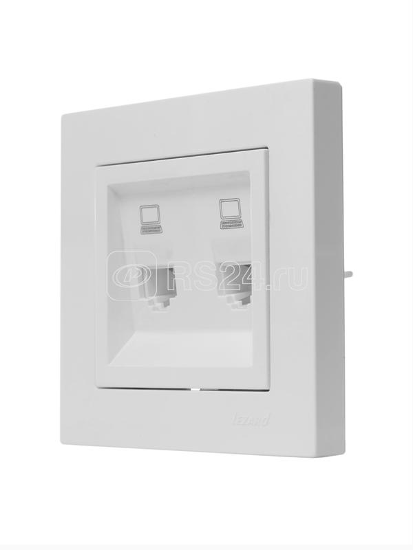 Розетка компьютерная 2-м СП Vesna механизм бел. LEZARD 742-0288-141