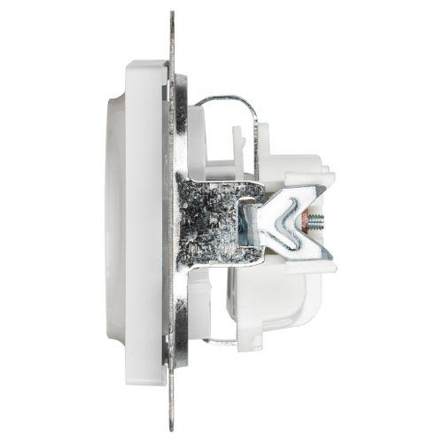 Розетка 1-м СП Accent 6-202-01 16А IP20 250В 2P+E Schuko AL/CU бел. Intro Б0063678