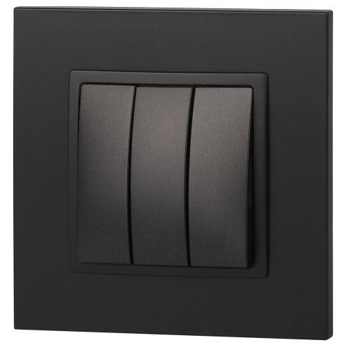 Выключатель 3-кл. СП Elegance 14-1107-05 10А IP20 250В 10AX механизм антрацит Эра Б0034254