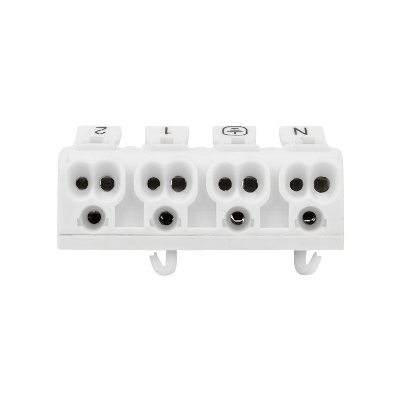 Клемма пружинная соединительная КСП 4-полюсная с монтажными ножками (уп.50шт) Rexant 07-6216-1