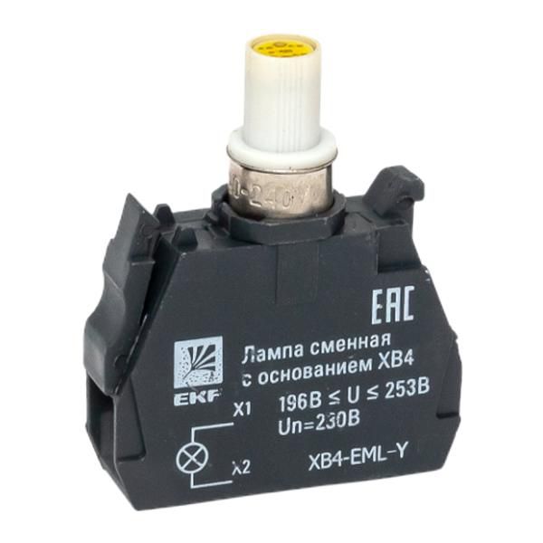 Лампа сменная с основанием XB4 желт. 230В PROxima EKF XB4-EML-Y