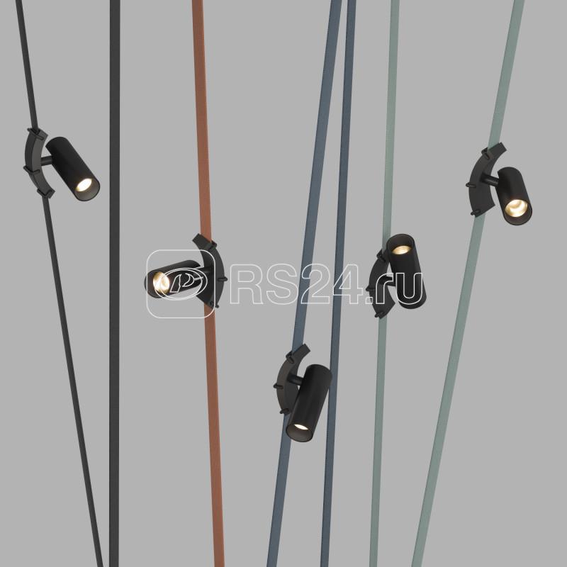 Светильник для трека-ремня Belty Spot 7Вт 3000К IP20 48В DC 35х126.5мм RA90 30град. поворотн. со светодиодом алюм. черн. DENKIRS 760245