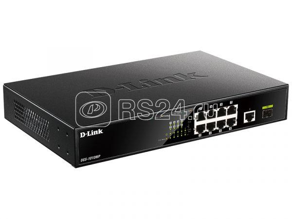 Коммутатор неуправляемый DGS-1010MP/A1A 9G 1SFP 8PoE 125W D-Link 1641225