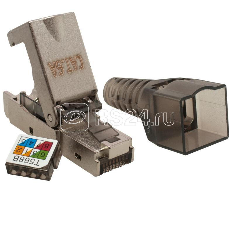 Коннектор 8P8C STP кат.6A RJ-45 безынструментальный (DIY) SUPRLAN 10-0240-1