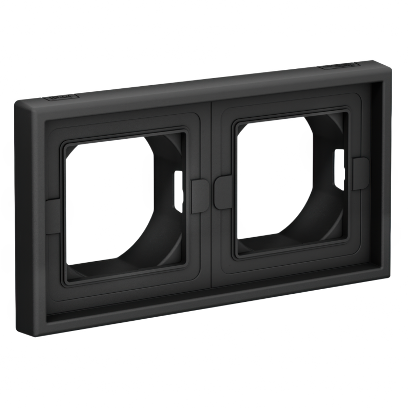 Рамка 2-м ArtGallery IP44 карбон SE GAL441002
