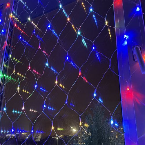 Гирлянда светодиодная "Сеть" 1.8мх1.5м 180LED 8 режимов 220В IP20 RGB ЭРА Б0041902
