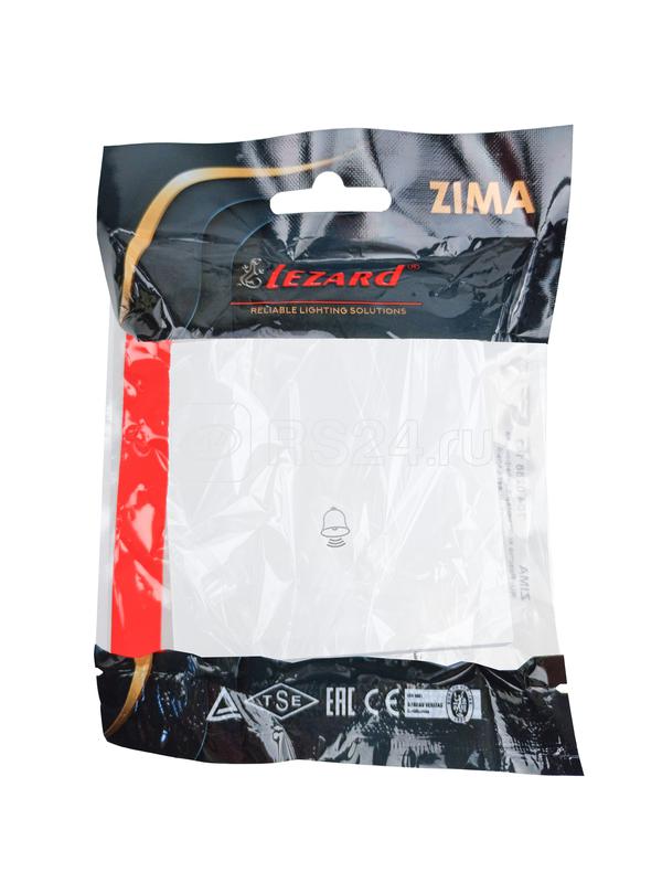 Кнопка звонка СП ZIMA IP20 безвинт. зажим бел. LEZARD 704-0288-103QC